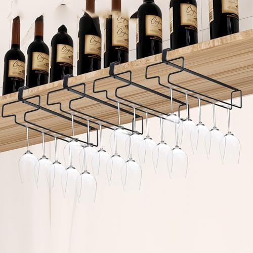 HOFURME 4 Pcs Wine Glass Holder Rack