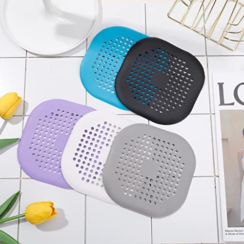 QSCFKL Shower Drain Hair Catcher 3PACK Black