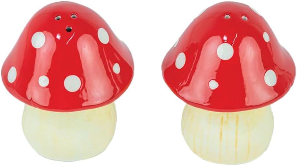 Adorable Mushroom Salt Pepper Shakers Set