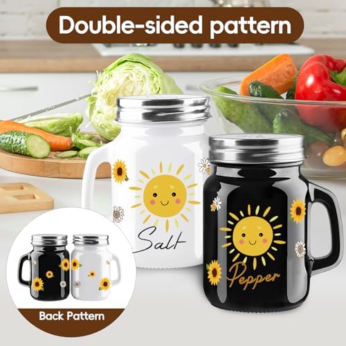 BSEROBS 2-Pack Sunflower Salt Pepper Shakers