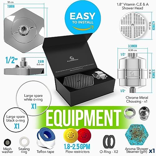 AquaHomeGroup Luxury Shower Head Filter Set