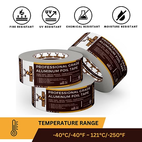 4 Pack Buck Aluminum Foil Tape 2 Inch x 216ft Heat Resistant 1