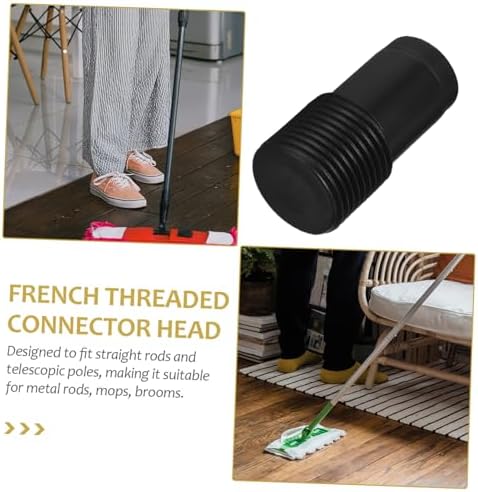 2pcs Plastic Threaded End Broom Handle Adapter