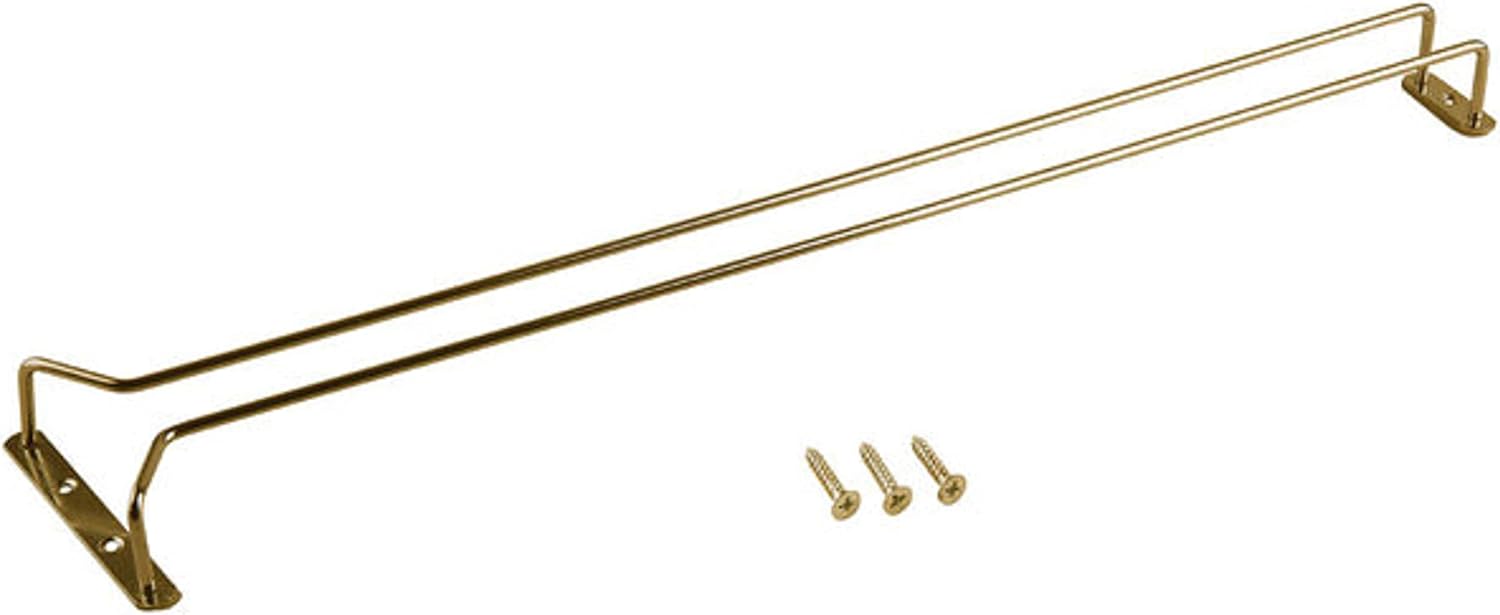 TrueCraftware 24-Inch Brass Stemware Rack Set of 2
