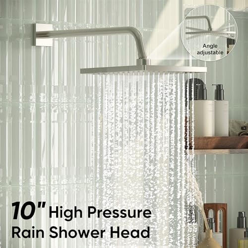 Esnbia Bathtub Shower Faucet Set with Rain and Handheld Heads