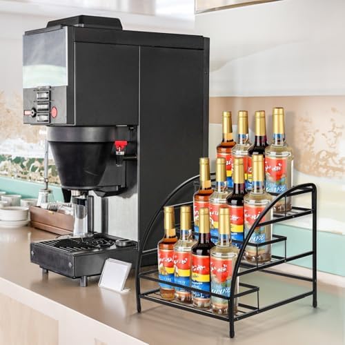 SOUJOY 3-Tier Metal Wire Syrup Rack Organizer