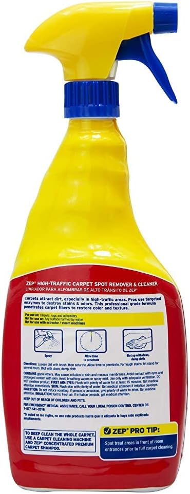 Zep High Traffic Carpet Cleaner 32 Ounces Case of 12