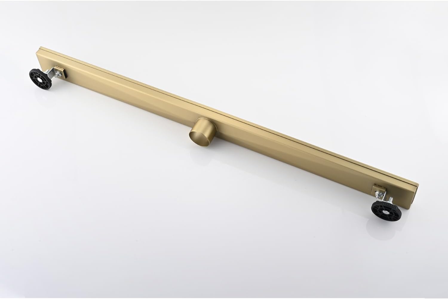 28 Inches Linear Shower Drain with Gold Grate and Hair Strainer