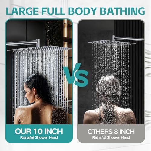Nottia 10 Inch Rain Shower Head with Handheld Spray Combo