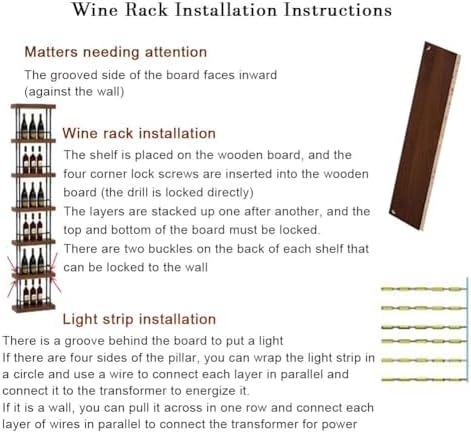 GZHERVICES Tall Wine Bar Cabinet With LED Lights
