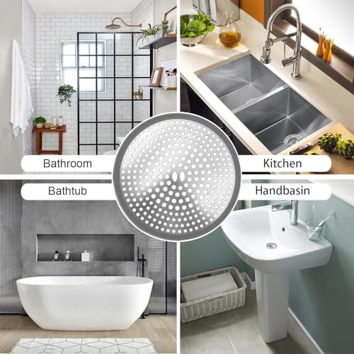 TTRWIN Drain Hair Catcher 304 Stainless Steel Anti-Slip Silicone