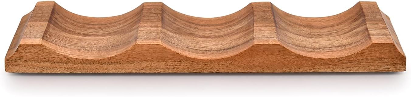 EDHAS Acacia Wood Tabletop Wine Rack 1