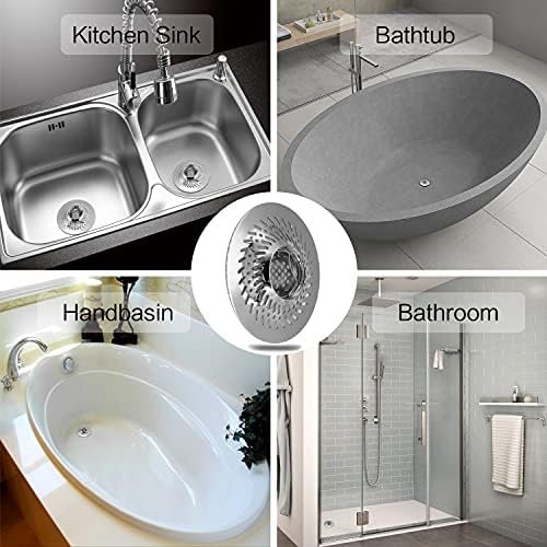PRIMSOPH Shower Drain Hair Catcher Pop Up Strainer