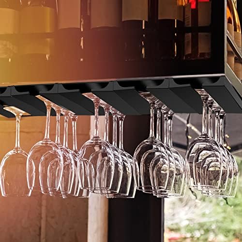 Rtteri 6-Piece Black Wine Glass Rack