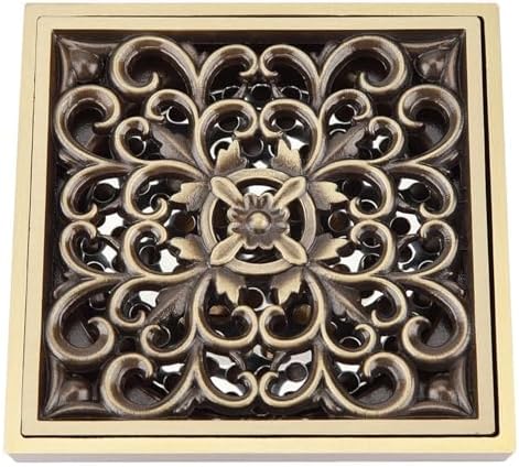 Fafeicy Antique Shower Drain Brass Floor Drain 43x43x28in
