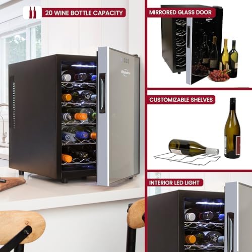 Koolatron 20 Bottle Wine Cooler with UV Glass Door