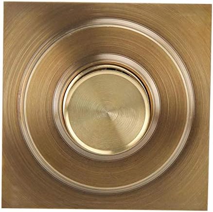 Yosoo Antique Brass Shower Floor Drain with Flower Carving