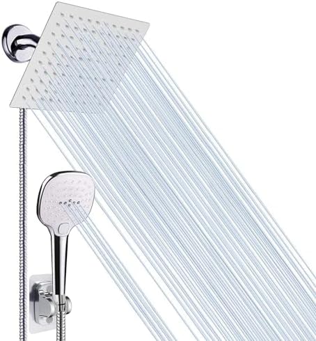 NearMoon Handheld Shower Head with 8 Inch Hose and 3 Settings
