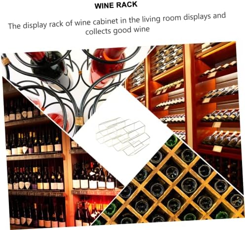 Hemoton 7-Bottle Metal Wine Display Rack