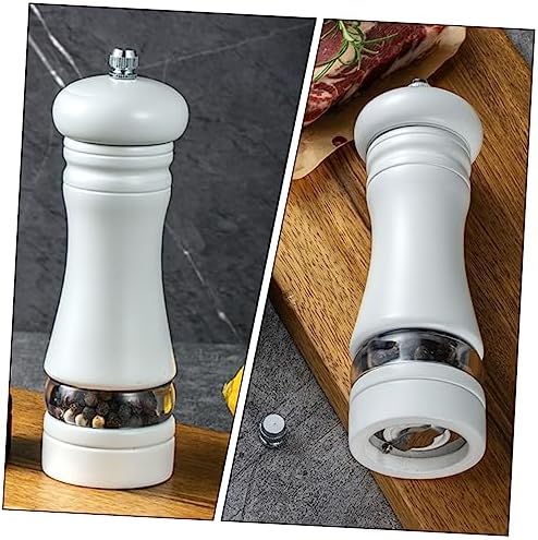 KICHOUSE Salt Pepper Shakers Set 6 Inches Wooden Refillable