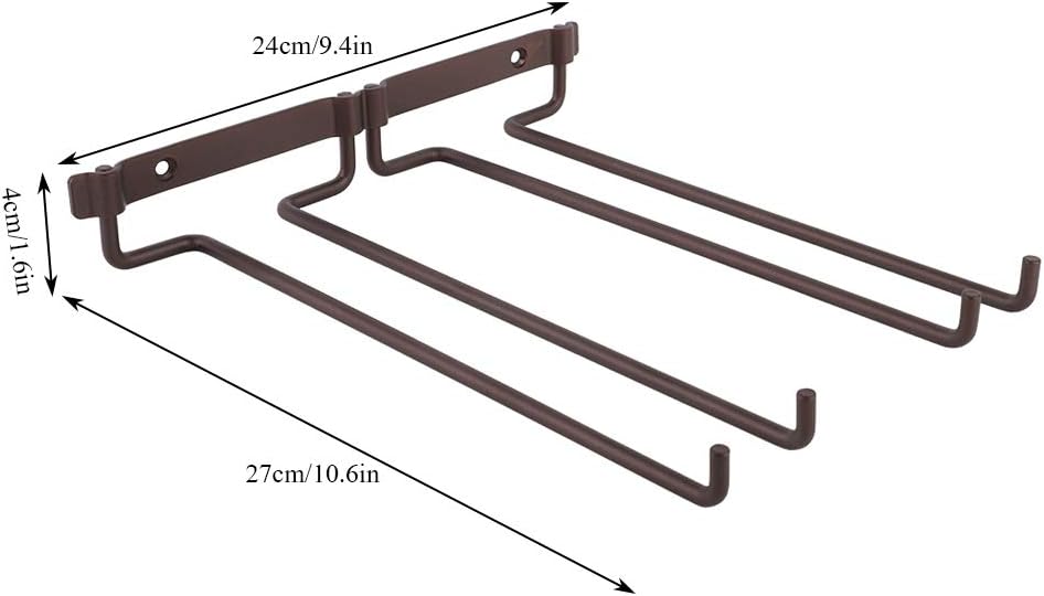 Wall Mounted Wine Glass Rack with Screws for Kitchen Bar Storage