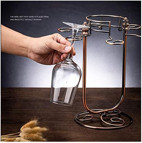 BOCbco Freestanding Wine Rack with 6 Glasses 1 Decanter 1