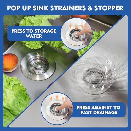 WarmSpray 3 in 1 Kitchen Sink Drain Strainer