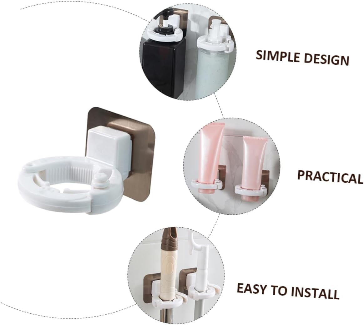 STOBAZA 3pcs Non-Punching Wall-Mounted Shower Gel Holders