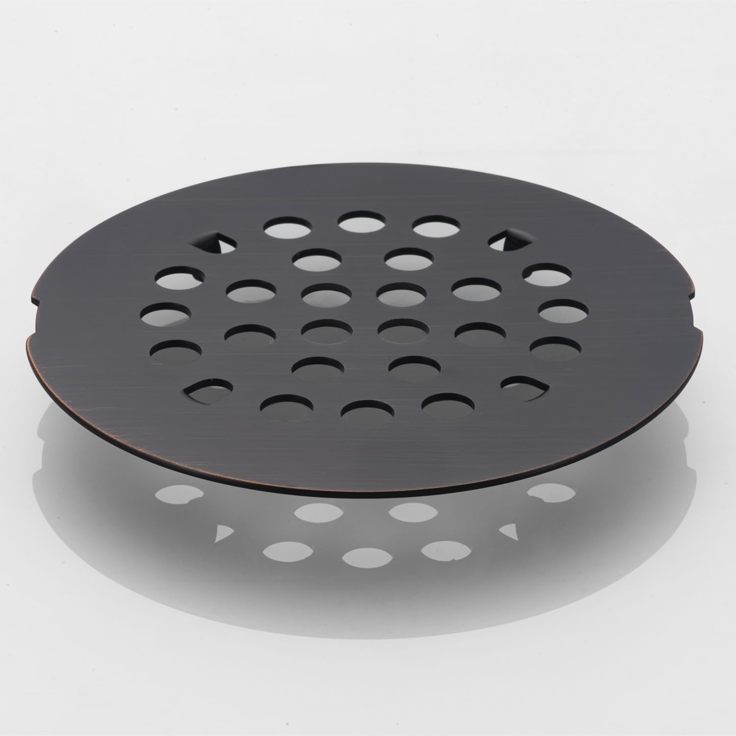 Snap-in Shower Drain Cover 4-14 Inch Oil Rubbed Bronze