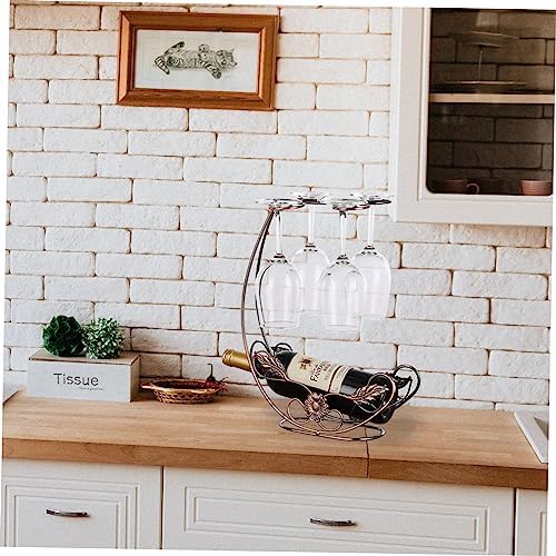 Cabilock Iron Wine Bottle Goblet Rack