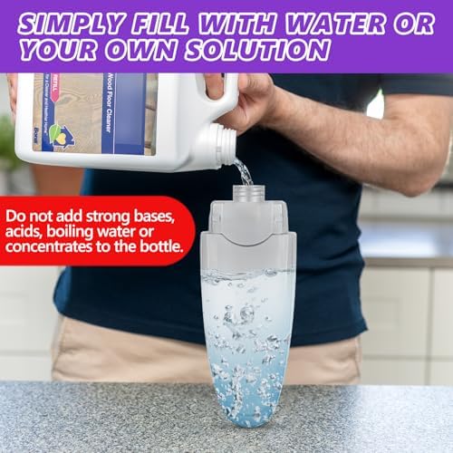 HOMTOYOU Spray Mop with 3 Microfiber Pads