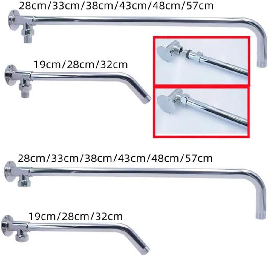 Stainless Steel Wall Mounted Shower Arm Holder 28cm