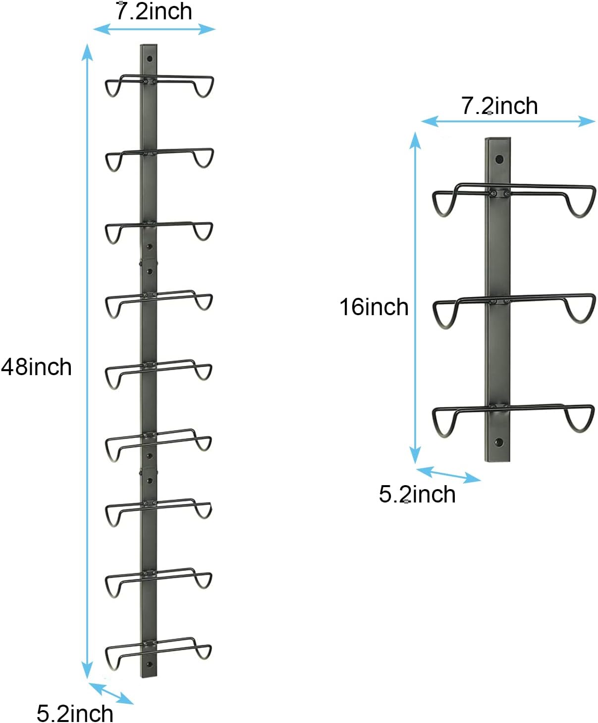 Sonyabecca 9 Bottle Wall Wine Rack - Detachable Organizer for Kitchen Pantry Bar