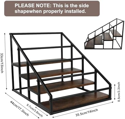 YQBRAO Coffee Syrup Rack Organizer 2 Pack 4 Tier