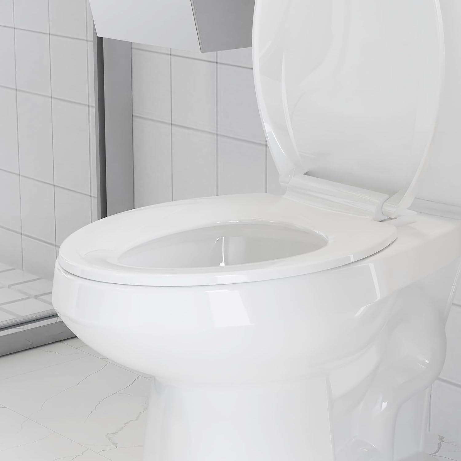 GarveeTech Elongated Toilet Seat with Slow Close and Stain-Resistant Cover