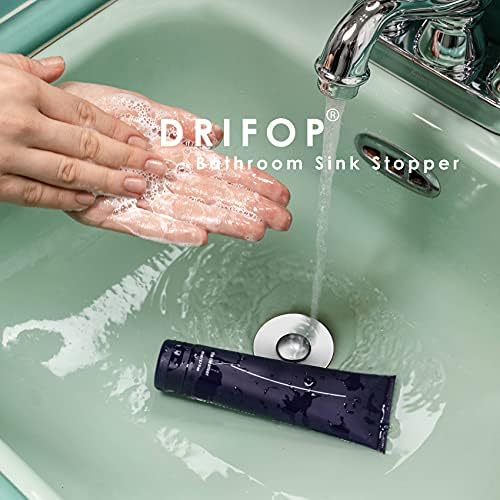 Drifop Universal Sink Stopper with Hair Catcher Silver 11-15 Inch