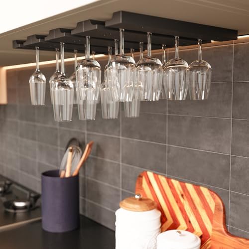 Rustic State Vigo Adjustable Stemware Rack