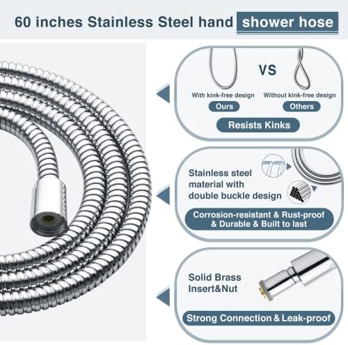 BRIGHT SHOWERS Dual Rain Handheld Shower Combo