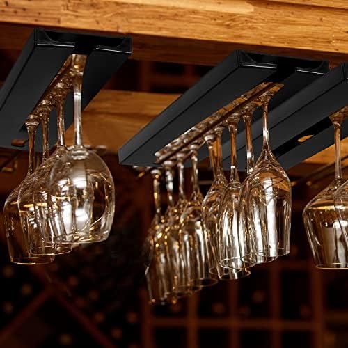 Rtteri 6-Piece Black Wine Glass Rack