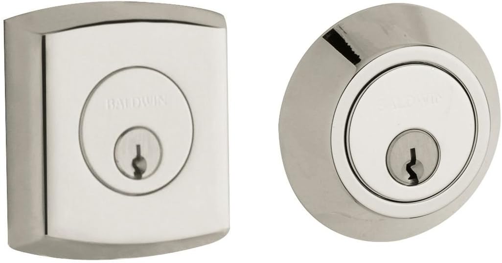 Baldwin 8286055 Deadbolt Lock with Polished Nickel Finish