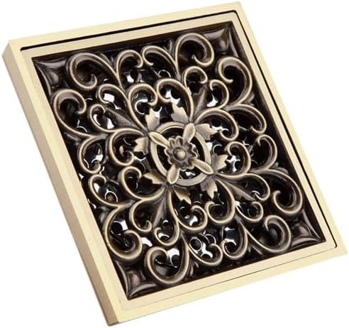 Fafeicy Antique Shower Drain Brass Floor Drain 43x43x28in