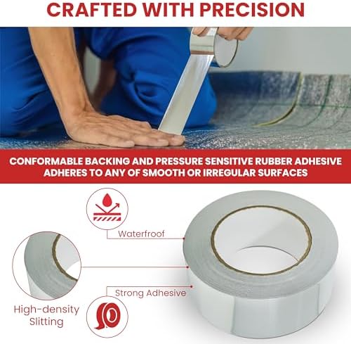 GGR Supplies AF-20R High Temp Heat Shield Aluminum Tape 3x50yd