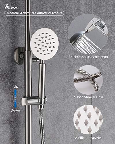 PHASAT 304 Stainless Steel 3 Function Shower Set