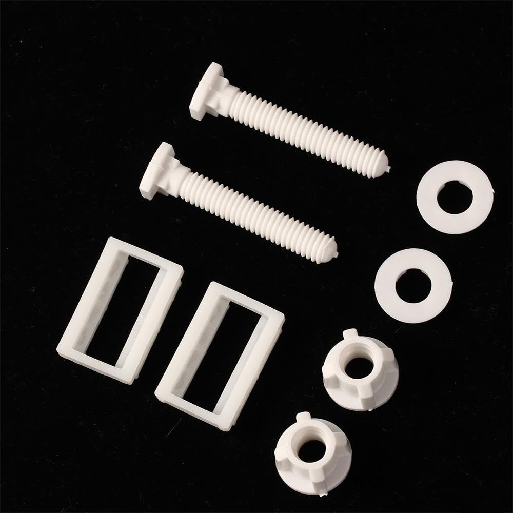 Pokinge 10pcs White Toilet Seat Hinges Replacement