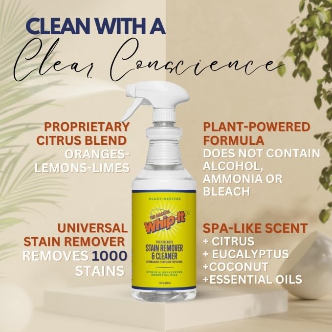 THE AMAZING WHIP-IT Multi Purpose Stain Remover 32 OZ 1