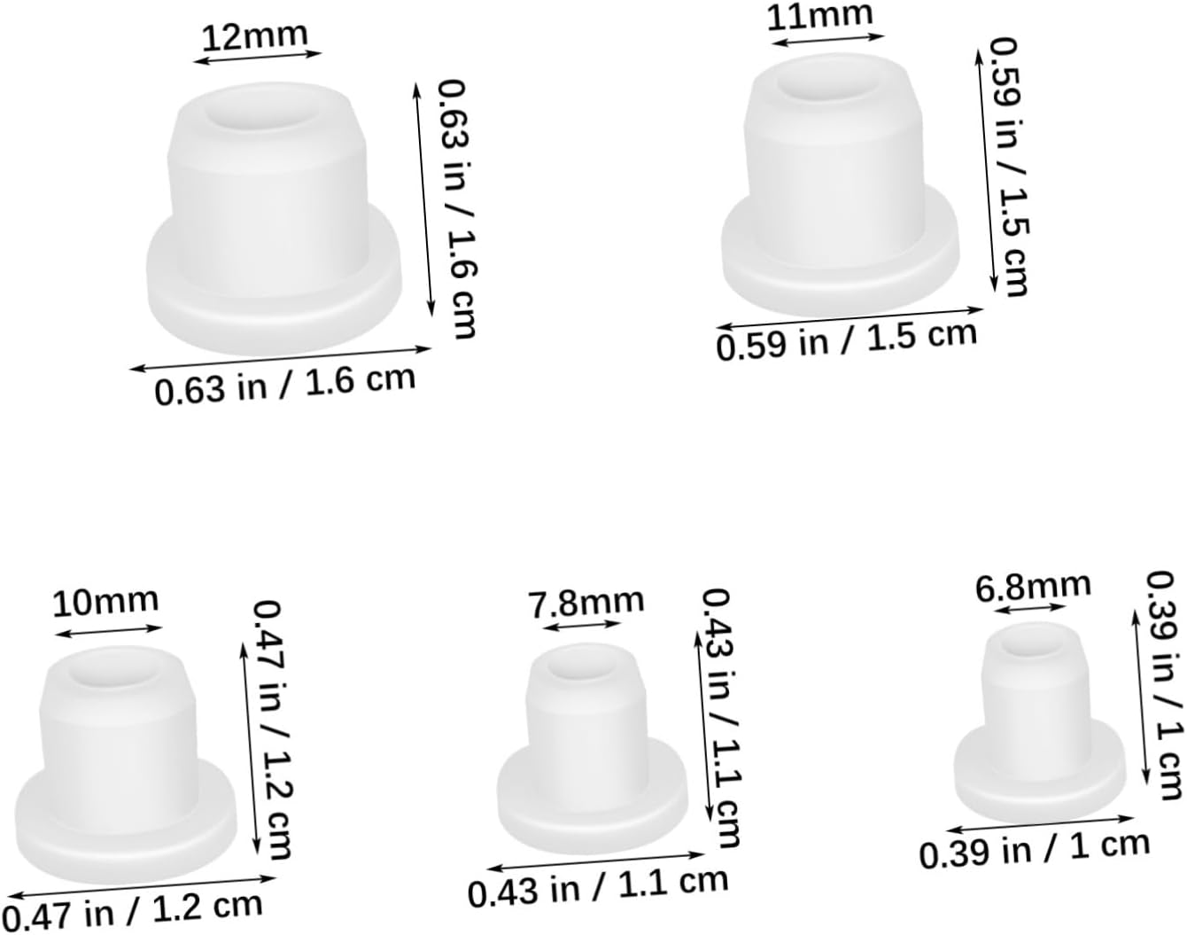 OUNONA 25 Pcs Salt And Pepper Stoppers Replacement Plugs