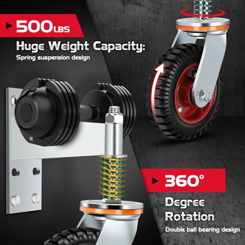 6 Inch Heavy Duty Fence Gate Wheel with 360 Degree Rotation