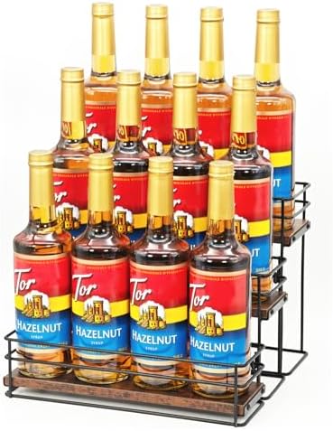 AUATRONNE 3 Tier Coffee Syrup Rack Organizer