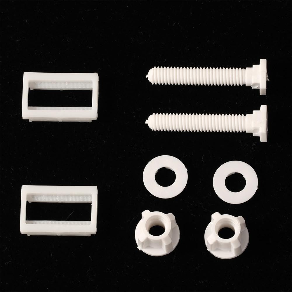 Pokinge 10pcs White Toilet Seat Hinges Replacement