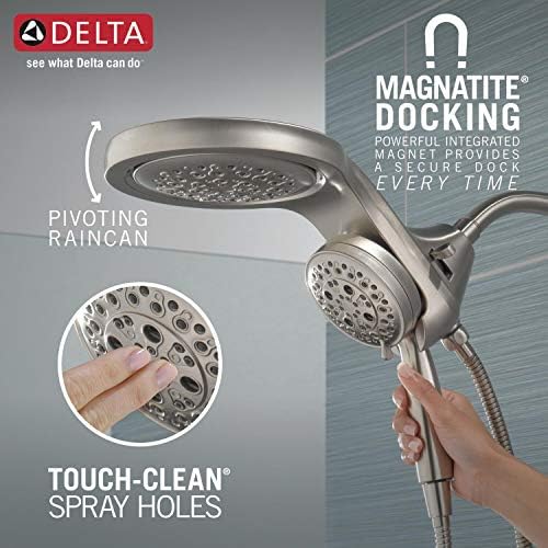 Delta HydroRain 5-Spray Dual Shower Head with Handheld Spray